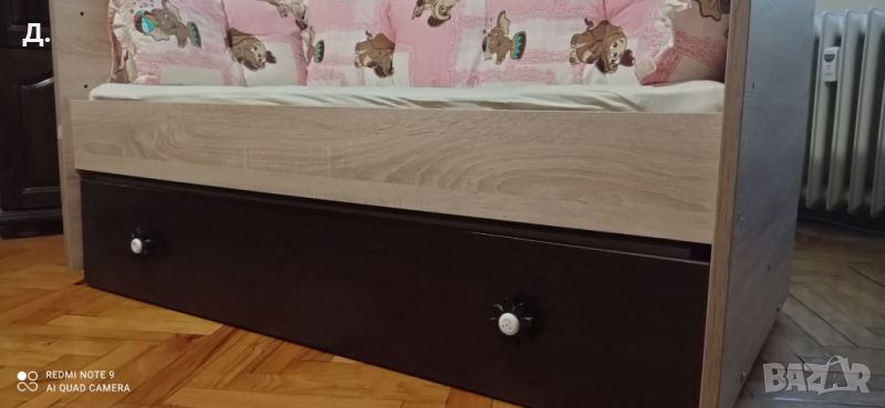 Детско легло с люлеещ механизъм, подарък хипоалергичен матрак, снимка 1