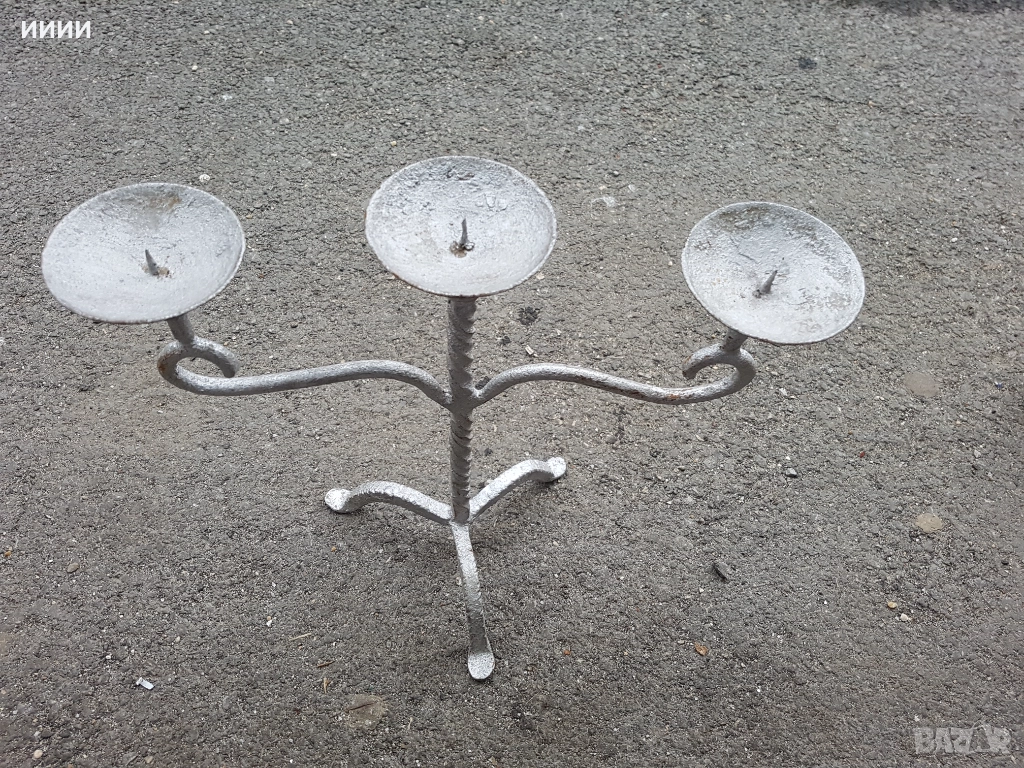 Кован свещник тройка, снимка 1