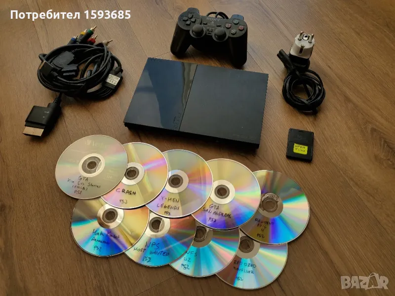 Хакнат Playstation 2 SCPH-90004 с много игри , снимка 1