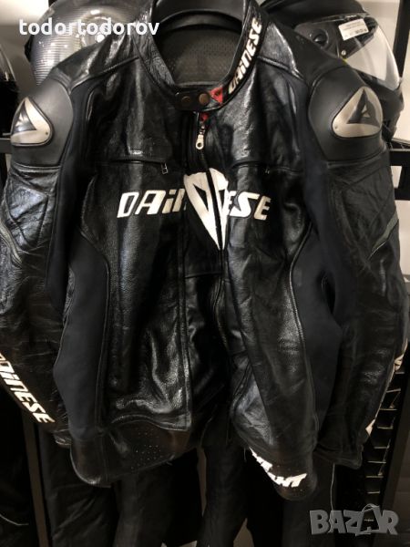 Kожено яке за мотор DAINESE AVRO D2 TITANIUM 64 4XL, твърди протектори, снимка 1