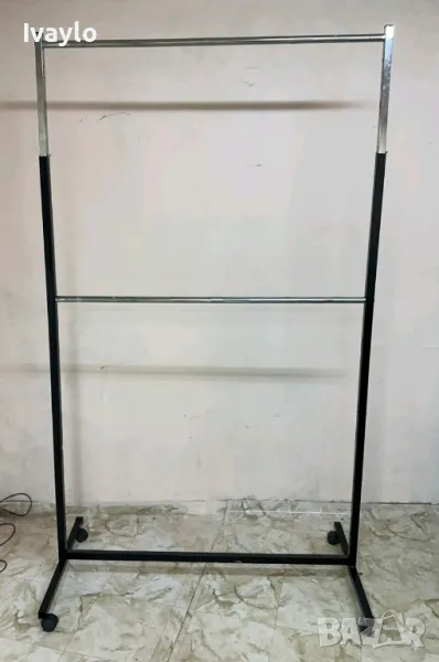 Щендер за дрехи - регулируем метален с колелца 210 х 130 см, снимка 1