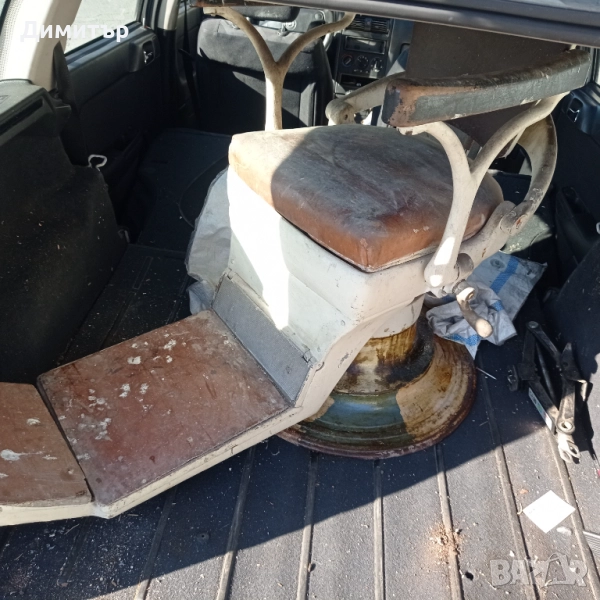 Антикварен механичен зъболекарски стол , снимка 1