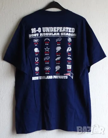 NFL / 2007 New England Patriots Undefeated - мъжка тениска L, снимка 7 - Тениски - 49089187