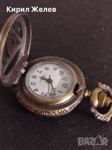 Мини джобен часовник красива орнаментика перфектно състояние 44911, снимка 5 - Джобни - 45382276