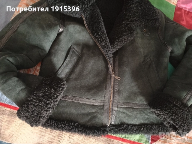 Късо сиво палтенце с каракул , снимка 3 - Якета - 51952461