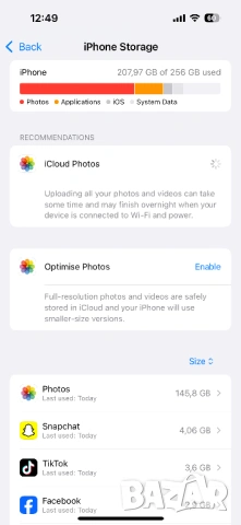 iPhone 15 256GB 94% капацитет на батерия  Black+Mode, снимка 10 - Apple iPhone - 53380533