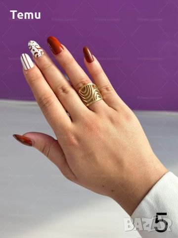 Красив дамски пръстен от неръждаема стомана с изящни извивки, снимка 4 - Пръстени - 46375716