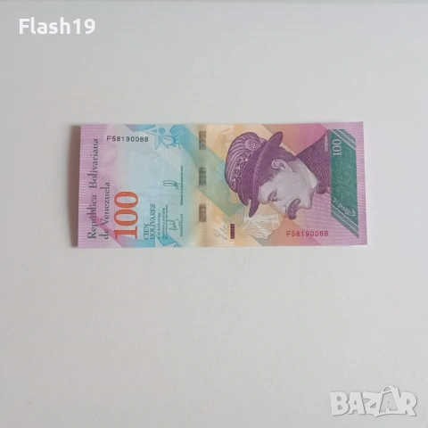 ⭐ Венецуела 100 боливара 2018 г. AU ⭐