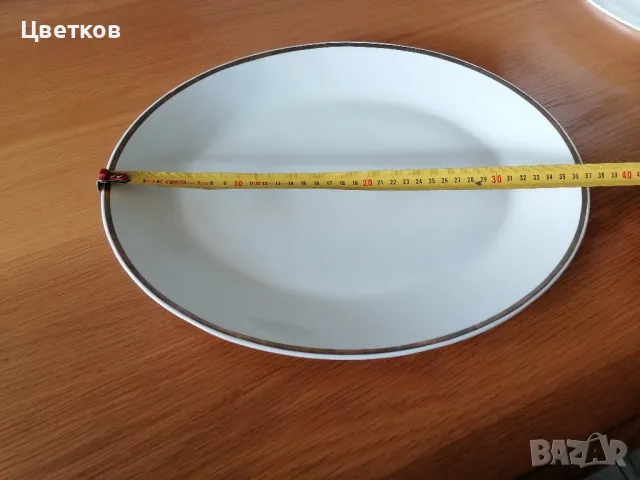 Супник с черпак,овално плато и чиния "Krone Qualitats Porcellan", снимка 13 - Антикварни и старинни предмети - 49616499