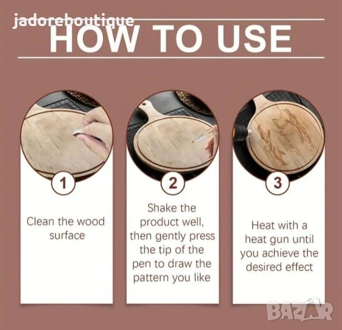 Писалка/ пирографски маркер за гравиране върху дърво, снимка 3 - Други - 47310641