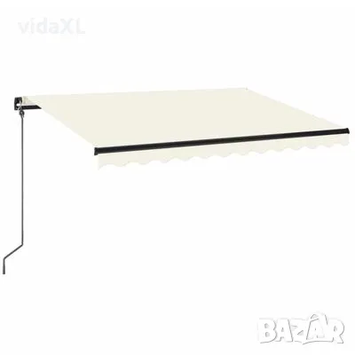 vidaXL Ръчно прибиращ се сенник с LED(SKU:3069082, снимка 1