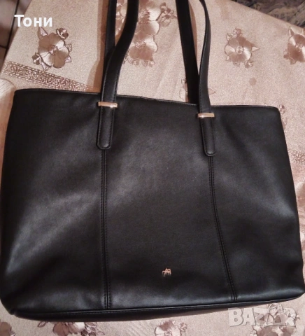 Anna Field Оригинал Нова Кожена Дамска Голяма Чанта с Несесер , снимка 17 - Чанти - 53448912