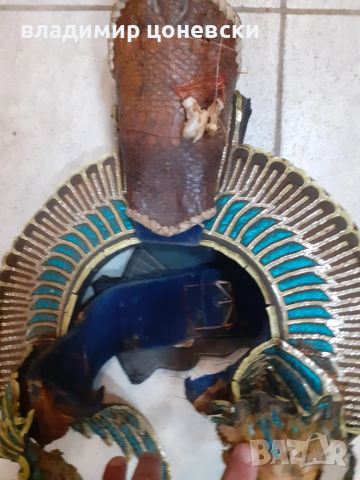 Много стара,автентична ритуална маска на маите от Перу, снимка 4 - Антикварни и старинни предмети - 52300693