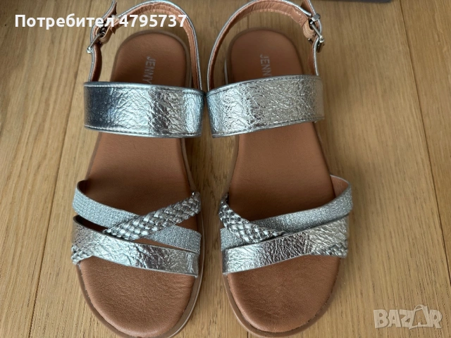 Сребърни сандали Jenny fairy, снимка 4 - Сандали - 54187397