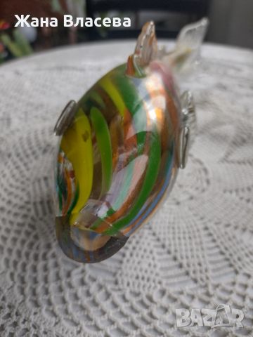 Ръчно - издухана риба от многоцветно стъкло , снимка 2 - Други ценни предмети - 45303253
