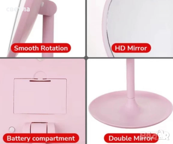 Стилно LED огледало за тоалетка с подсветка, снимка 9 - Други - 51056103