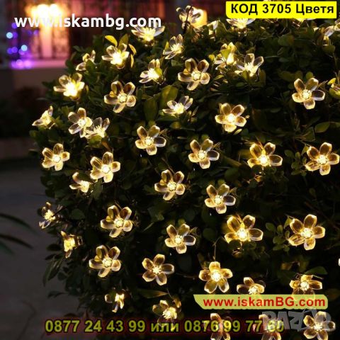 Соларни лампички за градина, цветя с 8 режима на светене в различни светлини - КОД 3705 Цветя, снимка 6 - Соларни лампи - 45341220
