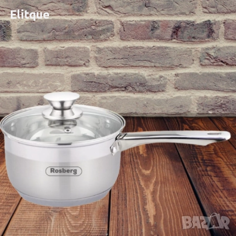 Касерола с капак  Rosberg 16, 18, 20 см.  неръждаема стомана, снимка 4 - Други - 52889050
