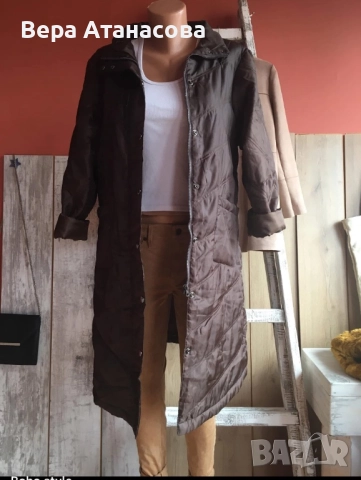 🤎🤎🤎 Олекотено дълго яке в кафяв цвят🥾 м/л💄