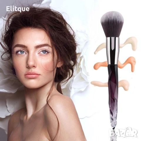 Сет от 5 броя четки за грим с диамантени дръжки HZS52, снимка 9 - Други - 52830518