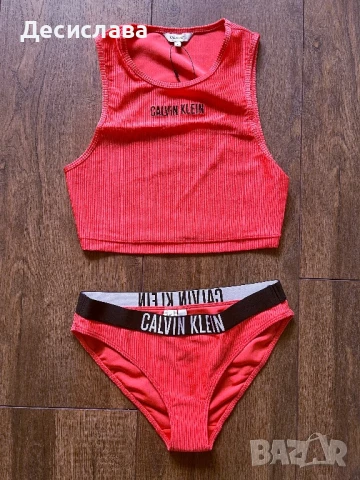 Бански Calvin Klein корал от 3 части, снимка 6 - Бански костюми - 51081527