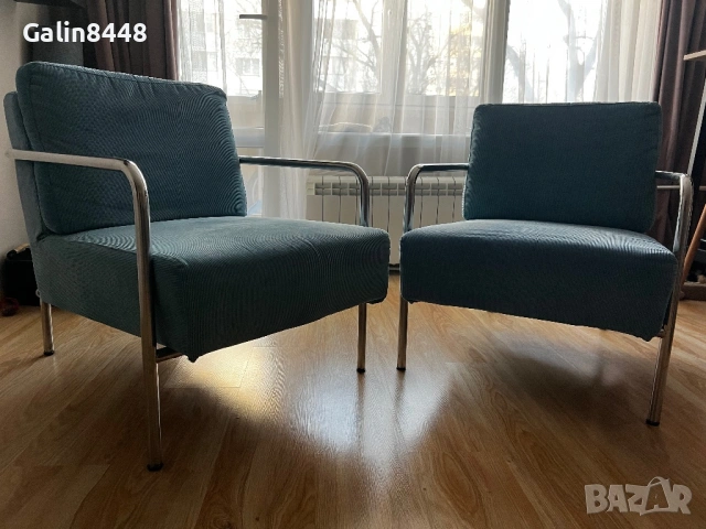 Дизайнерски ретро фотьойли от Холандия - метална конструкция