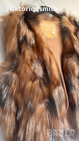 Елек естествен косъм лисица, снимка 2 - Елеци - 52789911