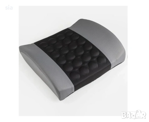 Възглавница за кола, Масажор за кръст на 12V, сива