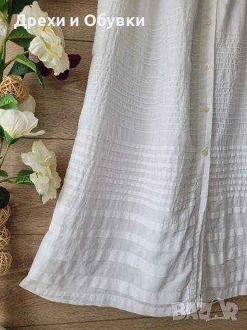 Бяла лятна рокля памучна материя бохо, снимка 6 - Рокли - 54235178