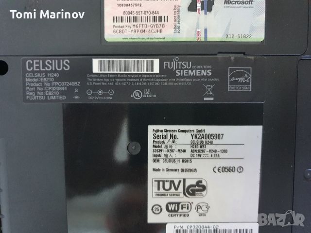 Fujitsu Simens Celsius Model E8210, снимка 6 - Части за лаптопи - 45132282