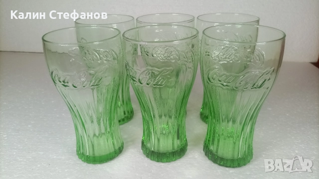 Чаши Кока Кола от макдоналдс, зеленикави, 6 бр еднакви