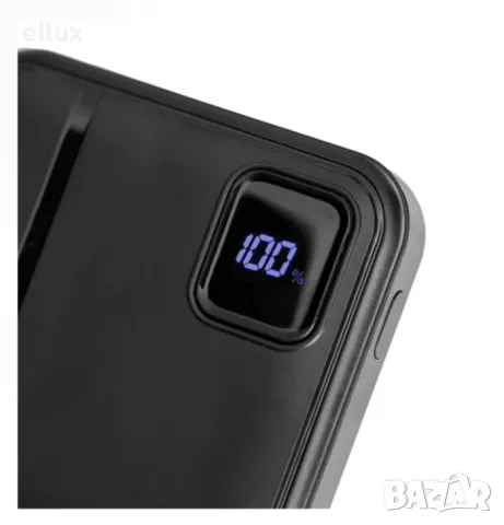 Външна батерия JMB Powerbank 10000 mAh с Led екран и 2 кабела за зареждане (Type C и I-Phone), снимка 2 - Външни батерии - 48173988