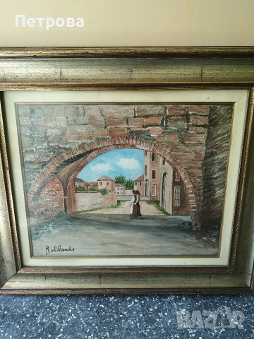 Голяма, маслена картина върху платно 