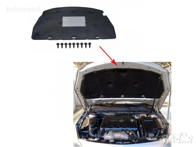 Изолация за преден капак на Opel Insignia A, снимка 3 - Части - 54042013