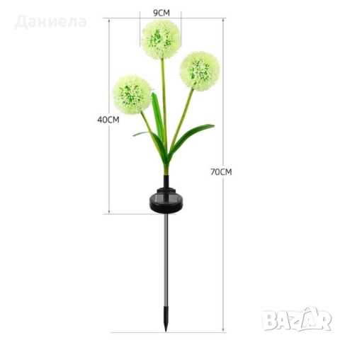 Соларни LED градински светлини , снимка 2 - Изкуствени цветя - 51841743