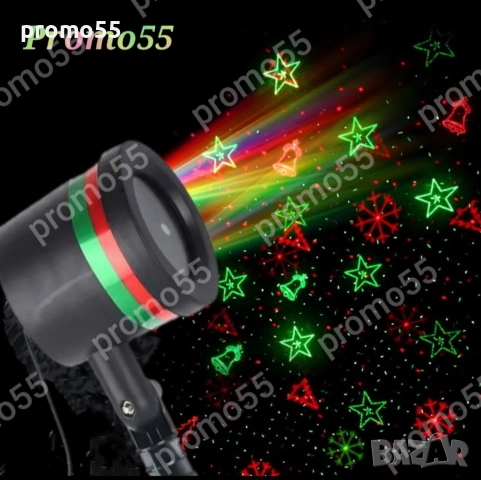 Светлинен Лазерен Проектор Декорация за Коледа 5в1, снимка 6 - Други - 52596139