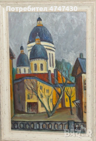 Стоян Домусчиев маслени бои картина пейзаж