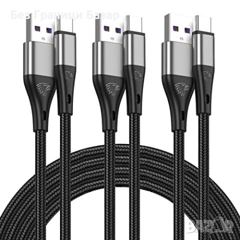 Нови 3 броя USB кабел тип C за бързо зареждане Samsung Самсунг Galaxy , снимка 1 - USB кабели - 45983865