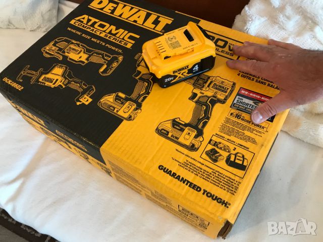 4 инструмента+бонус, DEWALT 20V MAX* на батерии от САЩ, снимка 4 - Куфари с инструменти - 46717043