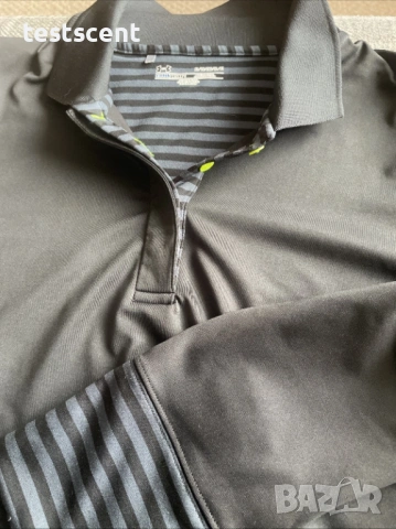 Блуза с дълъг ръкав Under Armour Long Sleeve Grey Sports Top – XL сива с яка, снимка 2 - Спортни дрехи, екипи - 54002384