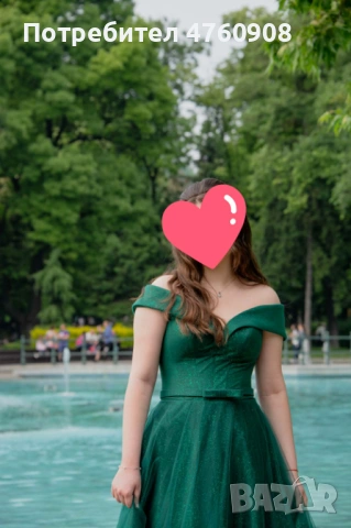 Елегантна бална рокля с корсет – размер L, носена веднъж, снимка 4 - Рокли - 53780761