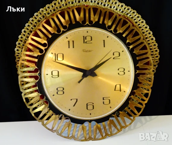 Немски бронзов стенен часовник Richter,перфектен. 