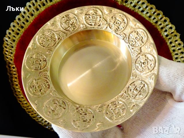 Старинна китайска бронзова чиния,фън-шуй. , снимка 1 - Антикварни и старинни предмети - 46140643