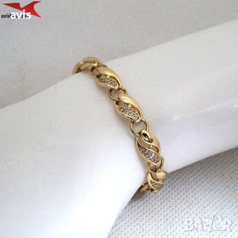 Гривна с 14К златно покритие 234856, снимка 4 - Колиета, медальони, синджири - 53588731