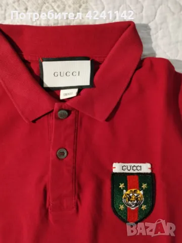 Тениска тип поло GUCCI червена / Polo Shirt GUCCI color red, снимка 4 - Тениски - 47315259