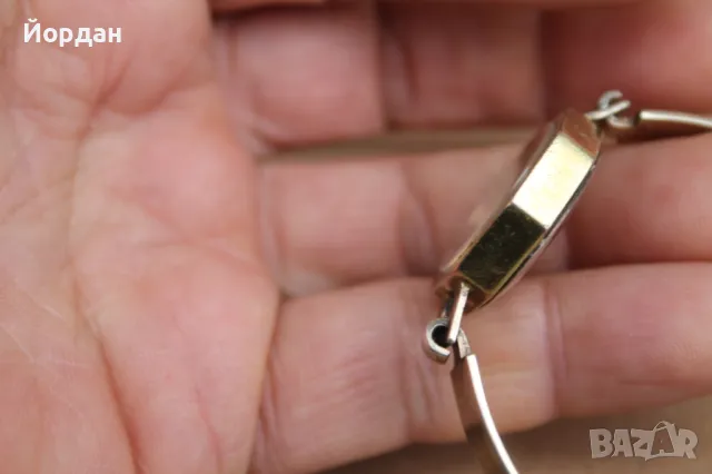 Дамски сребърен Швейцарски часовник с позлата /17 камъка/, снимка 6 - Дамски - 49798121