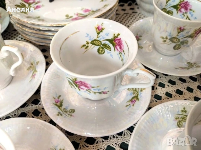 Wawel Poland красота седеф с рози, снимка 3 - Чаши - 54152570