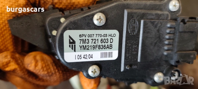 Потенциометър педал газ 7M3 721 603 D Ford Galaxy 1.9-115к.с. AUY, снимка 2 - Части - 54214075