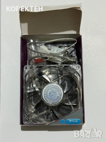 Вентилатор Cooler Master 80mm 3pin Син LED, снимка 4 - Други - 53331969