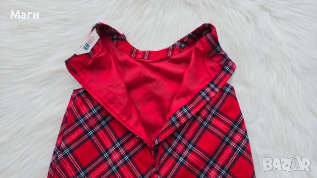 Детска карирана рокля H&M 7-8 години, снимка 8 - Детски рокли и поли - 48105976